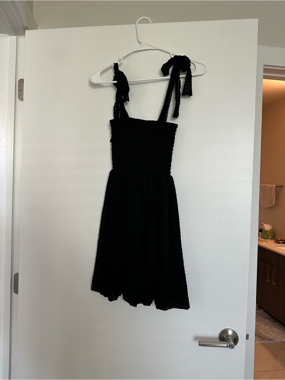 Black texture dress